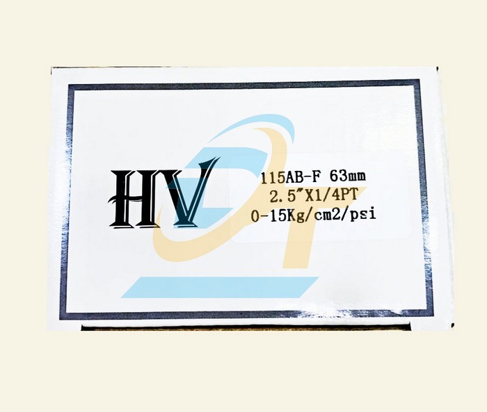 Đồng hồ đo &aacute;p suất HV 63mm 0-15kgf/cm2 (Ch&acirc;n sau ren 1/4" PT - 13mm)  HV | Gi&aacute; rẻ nhất - C&ocirc;ng Ty TNHH Thương Mại Dịch Vụ Đạt T&acirc;m