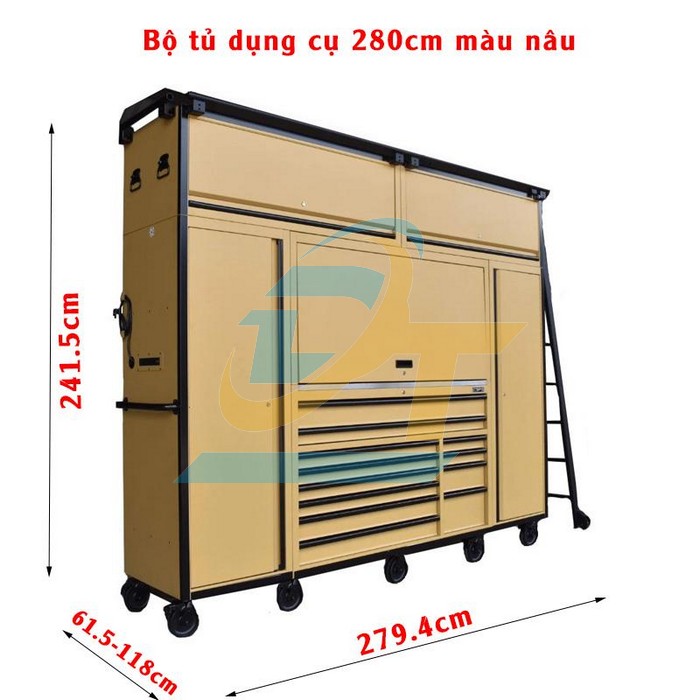 Bộ tủ dụng cụ 280cm m&agrave;u n&acirc;u  VietNam | Gi&aacute; rẻ nhất - C&ocirc;ng Ty TNHH Thương Mại Dịch Vụ Đạt T&acirc;m