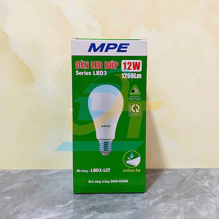 B&oacute;ng đ&egrave;n led bulb 12W 220V 6000-6500K MPE LBD3-12T  MPE | Gi&aacute; rẻ nhất - C&ocirc;ng Ty TNHH Thương Mại Dịch Vụ Đạt T&acirc;m