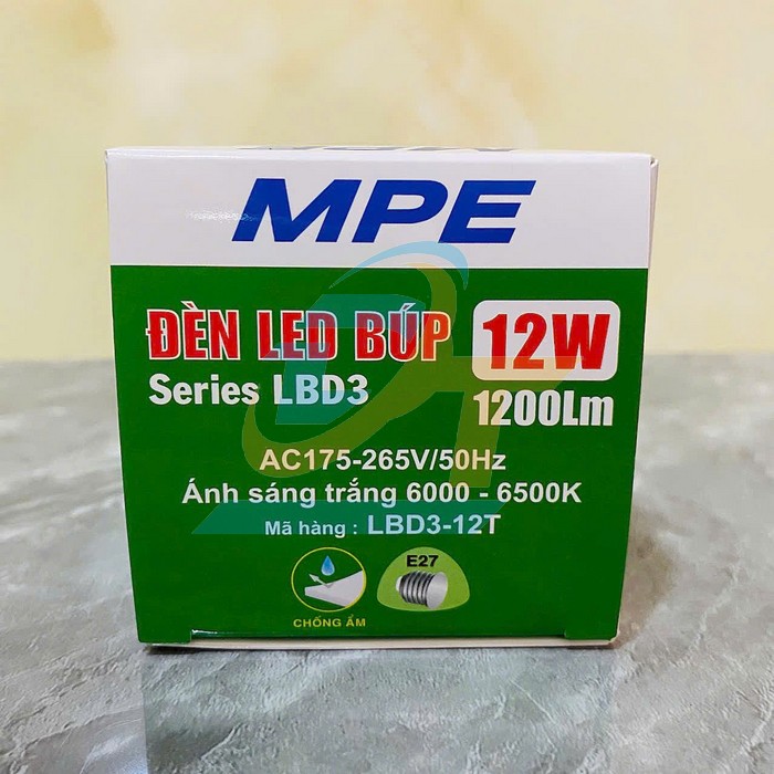 B&oacute;ng đ&egrave;n led bulb 12W 220V 6000-6500K MPE LBD3-12T  MPE | Gi&aacute; rẻ nhất - C&ocirc;ng Ty TNHH Thương Mại Dịch Vụ Đạt T&acirc;m