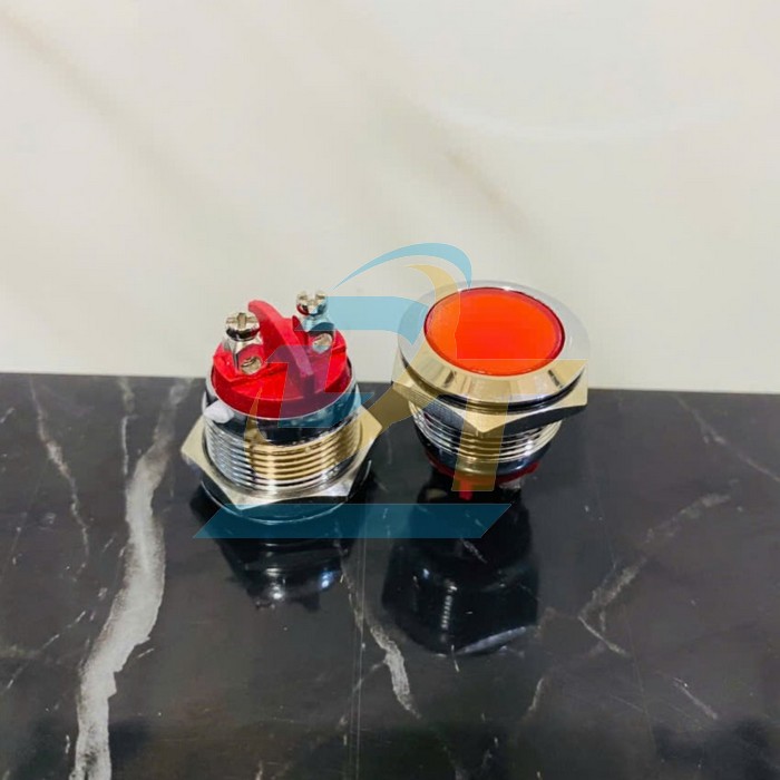Đ&egrave;n b&aacute;o kim loại c&oacute; đ&egrave;n ch&acirc;n bắt v&iacute;t 24V phi 19mm - M&agrave;u đỏ  China | Gi&aacute; rẻ nhất - C&ocirc;ng Ty TNHH Thương Mại Dịch Vụ Đạt T&acirc;m