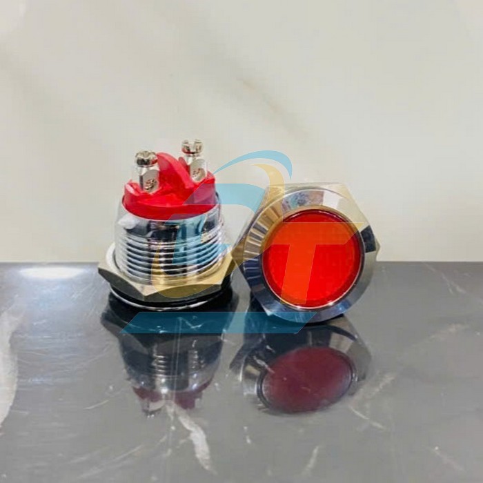 Đ&egrave;n b&aacute;o kim loại c&oacute; đ&egrave;n ch&acirc;n bắt v&iacute;t 24V phi 19mm - M&agrave;u đỏ  China | Gi&aacute; rẻ nhất - C&ocirc;ng Ty TNHH Thương Mại Dịch Vụ Đạt T&acirc;m